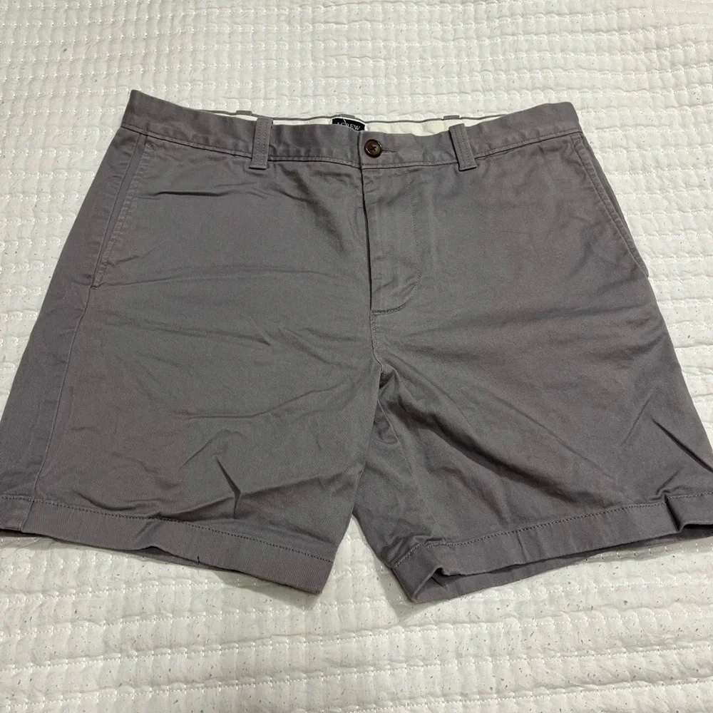 J. Crew Men's Charcoal Flat Front Shorts